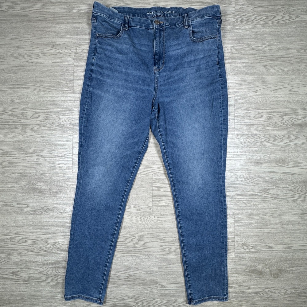 American Eagle Women's Curvy Hi-Rise Jegging Blue 20 Long Next Level Stretch